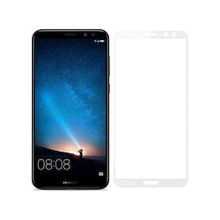 Lexroo Huawei Mate 10 Lite 5D Cam Ekran Koruyucu - Beyaz