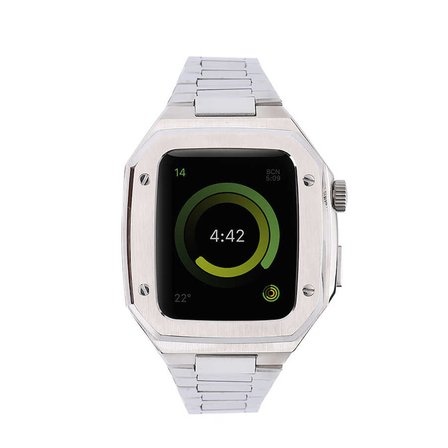 Watch 44mm Uyumlu KRD-64 Metal Zore Kordon-Gümüş