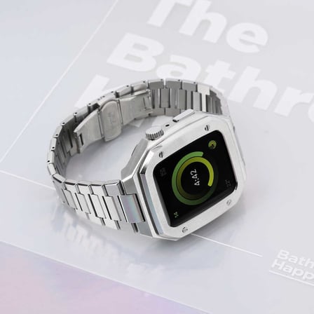 Watch 44mm Uyumlu KRD-64 Metal Zore Kordon-Gümüş