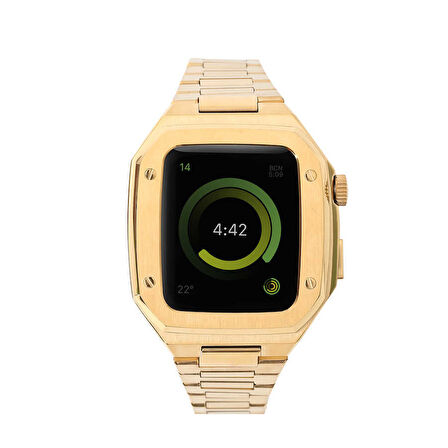 Watch 44mm Uyumlu KRD-64 Metal Zore Kordon-Gold