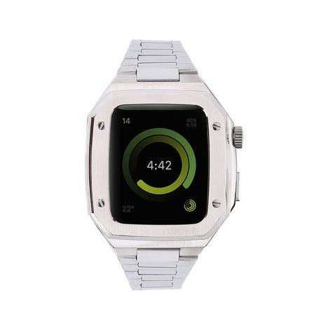 Watch 7 45mm Uyumlu KRD-64 Metal Zore Kordon-Gümüş