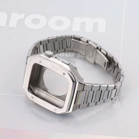 Watch 7 45mm Uyumlu KRD-64 Metal Zore Kordon-Gümüş