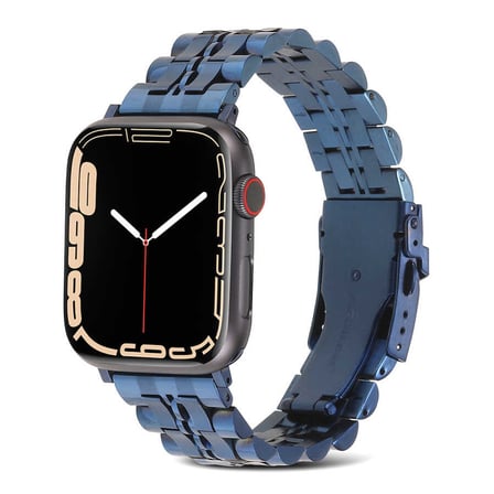 ​​​Watch Ultra 49mm Kordon Uyumlu KRD-54 Metal Strap Kayış CLO- Lacivert