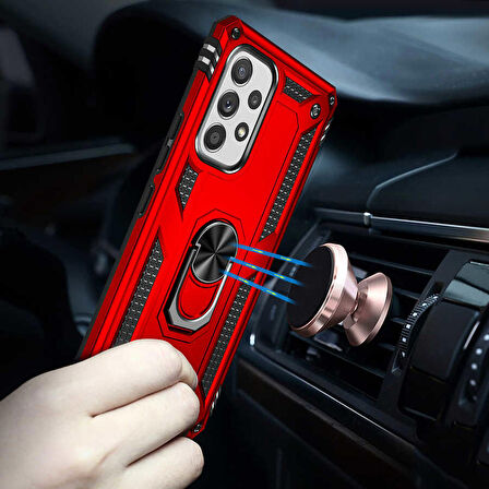 Galaxy A53 5G Uyumlu Zore Vega Kapak-Kırmızı