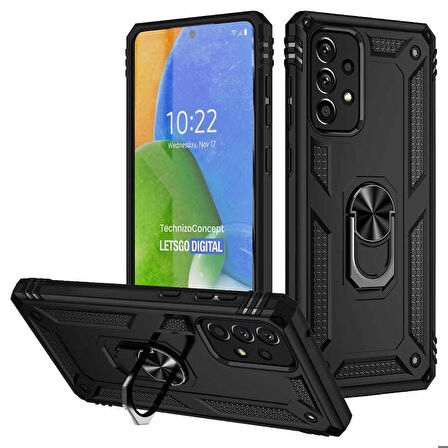 Galaxy A73 Uyumlu Zore Vega Kapak-Siyah