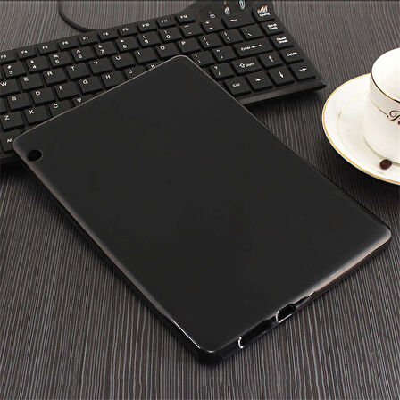 MatePad T5 10  Uyumlu ​ALT Tablet Süper Silikon Kapak-Siyah