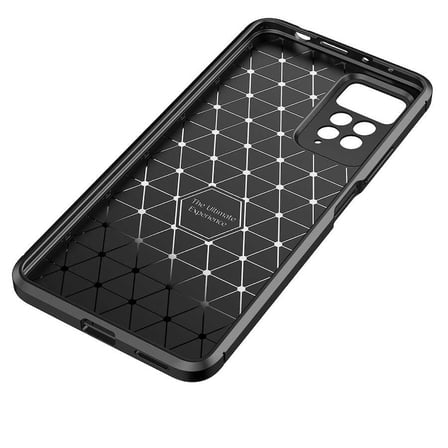 Xiaomi Redmi Note 11 Pro 5G Kılıf Karbon Görünümlü Silikon Kamera Korumalı Üstün Koruma SystemCom