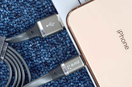 Siyah Lightning Vera Usb Kablo-Zore