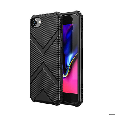 iPhone SE 2022 Uyumlu Zore Hank Silikon-Siyah