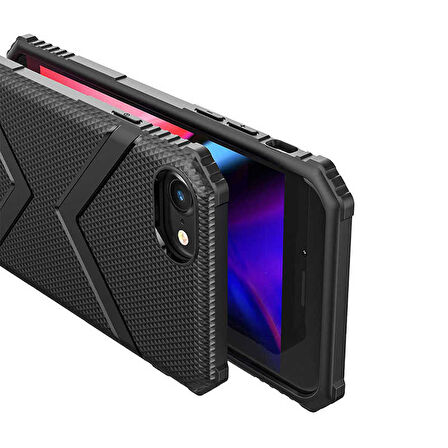 iPhone SE 2022 Uyumlu Zore Hank Silikon-Siyah