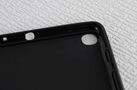 Galaxy Tab A 10.1 (2019) T510 Kılıf  Uyumlu ​EFFX Tablet Süper Silikon Kapak-Siyah