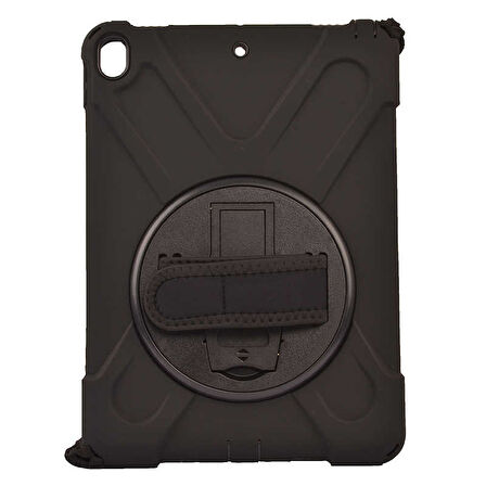 iPad Pro 10.5 (7.Nesil) - Uyumlu Uyumlu ​FRMS Defender Tablet Silikon-Siyah