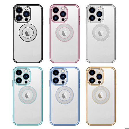 iPhone 12 Pro Max Uyumlu Kamera Korumalı Logo Gösteren Zore Esta Kapak-Yeşil