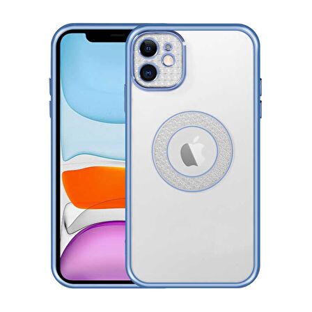 Apple iPhone 11 Swarowski Kamera Korumalı Logo Gösteren Esta Kılıf 