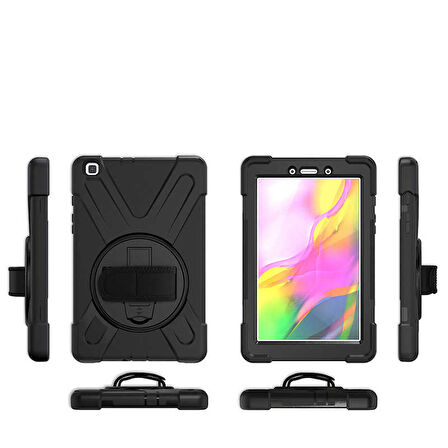 Galaxy Tab A 8.0 (2019) T290 ​İNC Defender Tablet Silikon - Siyah