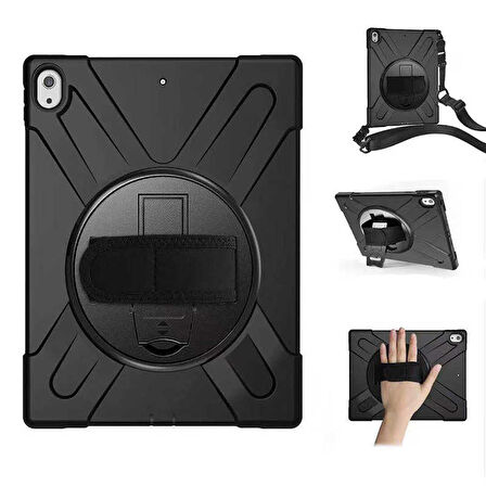 iPad Pro 12.9 2018 (3.Nesil) - Uyumlu Uyumlu ​ALT Defender Tablet Silikon-Siyah