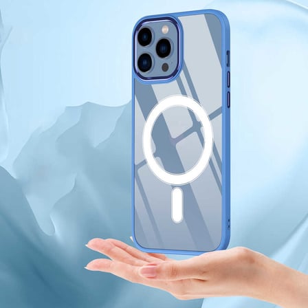 İphone 13 Pro Max Kılıf Mage Şeffaf Arka Yüz Kamera Yükseltili Silikon Alan Tech