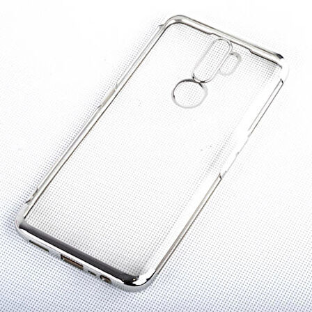 Oppo A9 2020 Kılıf Zore Dört Köşeli Lazer Silikon Kapak