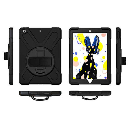iPad 10.2 2021 (9.Nesil) ​HLP Defender Tablet Silikon - Siyah