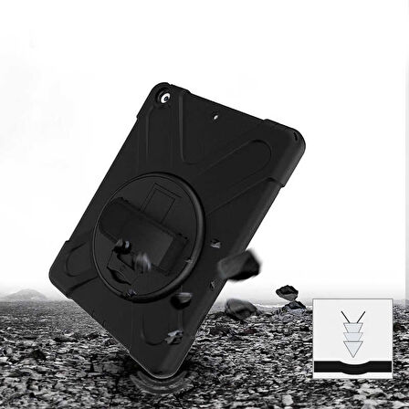 iPad 10.2 2021 (9.Nesil) ​HLP Defender Tablet Silikon - Siyah