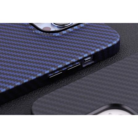 Apple iPhone 12 Pro Max Kılıf Karbon Fiber Tasarımlı Zore Karbono Kapak