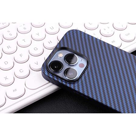 Apple iPhone 12 Pro Max Kılıf Karbon Fiber Tasarımlı Zore Karbono Kapak