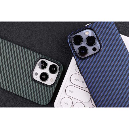 Apple iPhone 12 Pro Max Kılıf Karbon Fiber Tasarımlı Zore Karbono Kapak