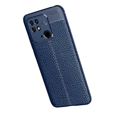 Xiaomi Redmi 10C Kılıf Deri Görünümlü Silikon Kamera Korumalı Üstün Koruma Maks