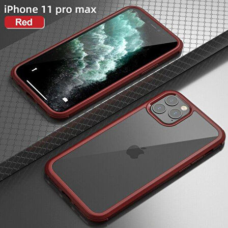 iPhone 11 Pro Max 9H Full Cam 360° Kamera Koruma Tam Koruma Kılıf