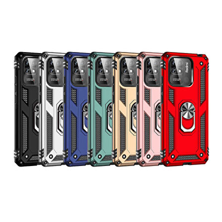 Xiaomi Poco C40 Kılıf Zore Vega Kapak-Siyah
