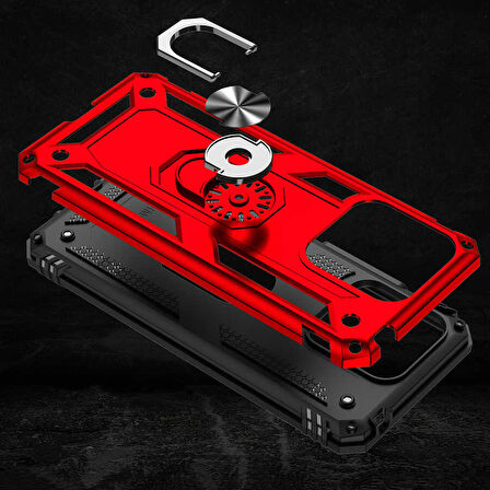 Xiaomi Poco C40 Kılıf Zore Vega Kapak-Siyah