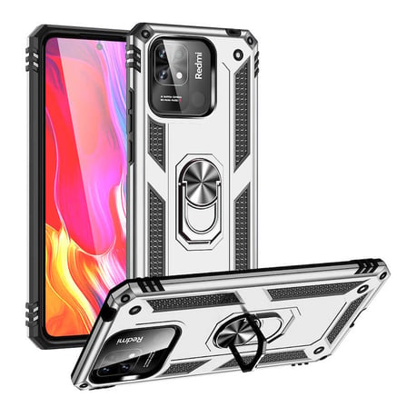 Xiaomi Poco C40 Kılıf Kamera Koruyucu Manyetik Standlı Tank Koruma Novatech