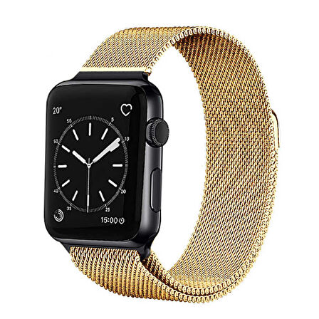 Watch 44mm Uyumlu KRD-01 Metal Zore Kordon-Kırmızı