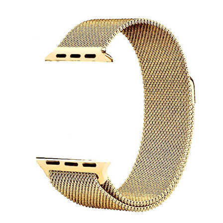 Watch Ultra 49mm Kordon Uyumlu KRD-01 Metal Strap Kayış CLO- Gold
