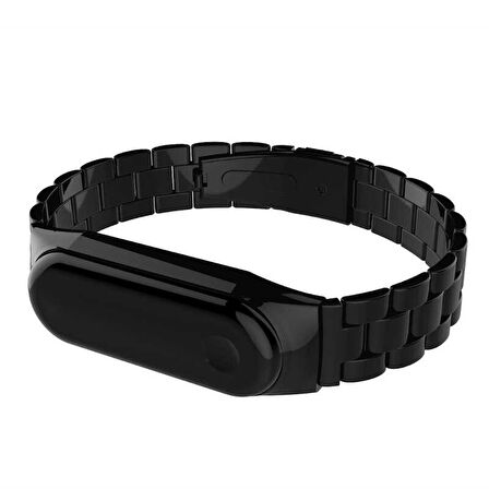 Xiaomi Mi Band 3 Uyumlu KRD-05 Metal Zore Kordon-Gold