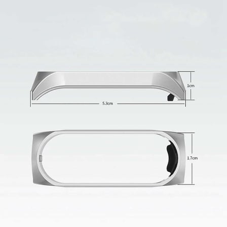 Mi Band 3 Uyumlu KRD-06 Metal MKST Kordon-Gümüş