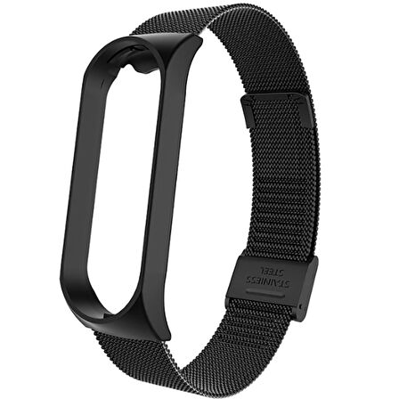 Xiaomi Mi Band 4 Uyumlu KRD-06 Metal Zore Kordon-Siyah