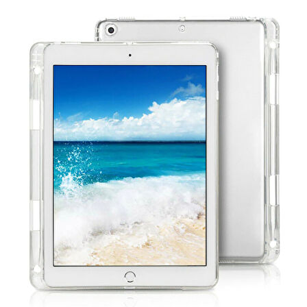 iPad 10.2 (8.Nesil) ​İNC Kalemli Tablet Silikon - Siyah