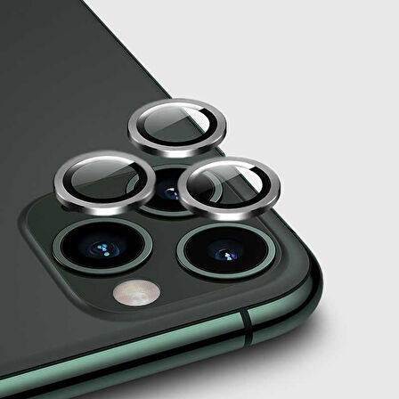 iPhone 12 Pro Uyumlu Zore CL-01 Kamera Koruyucu-Gri