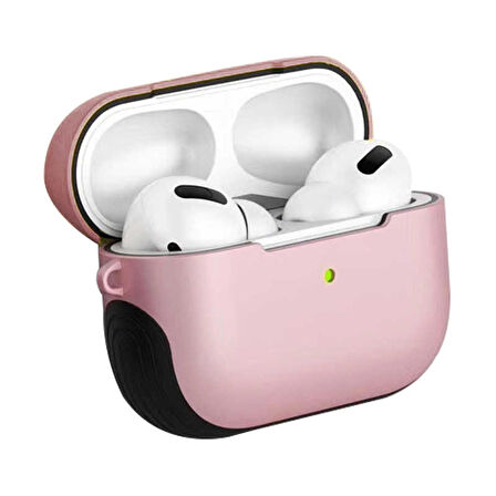 Apple Airpods Pro Kılıf Zore Shockproof Silikon Pembe