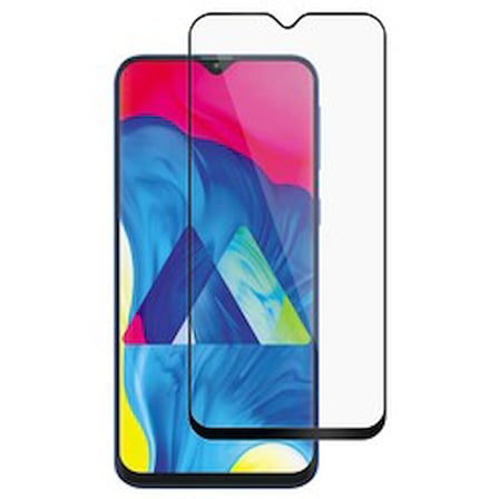 Lexroo Galaxy M10S Kenarları Kırılmaya Dayanıklı Cam Ekran Koruyucu - Siyah