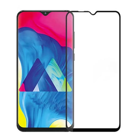 Lexroo Galaxy M10S Kenarları Kırılmaya Dayanıklı Cam Ekran Koruyucu - Siyah