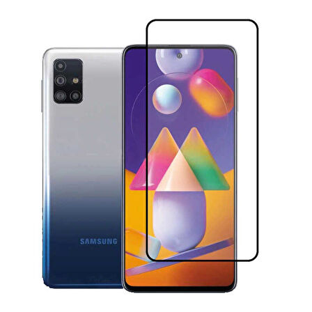Galaxy M31S Uyumlu Zore Kenarları Kırılmaya Dayanıklı Cam Ekran Koruyucu