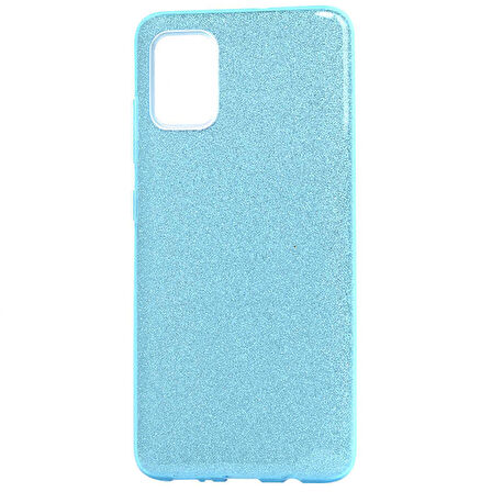 Galaxy A71 Uyumlu Zore Shining Silikon-Mavi