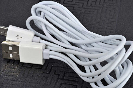 Beyaz 2 Uçlu Lightning-Micro Usb Kablo 1M-Zore