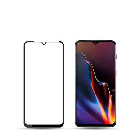 Galaxy A01 MKST Kenarları Kırılmaya Dayanıklı Cam Ekran Koruyucu - Siyah