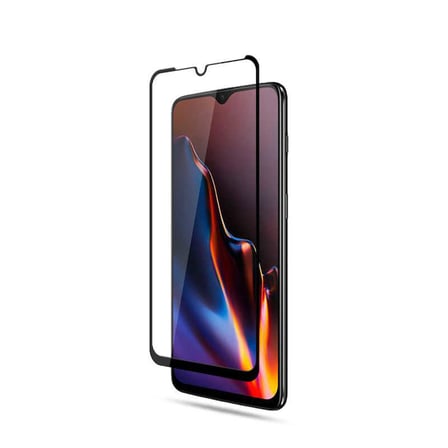 Galaxy A01 MKST Kenarları Kırılmaya Dayanıklı Cam Ekran Koruyucu - Siyah