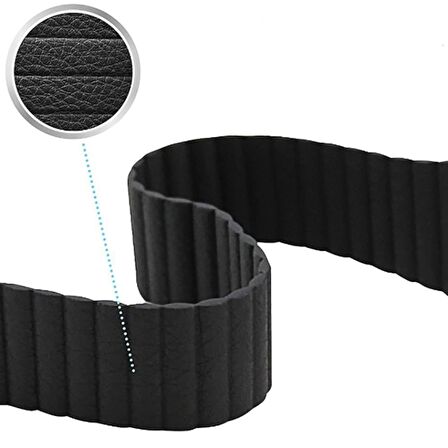 Zore Apple Watch Ultra 49mm Uyumlu Kordon KRD-09 Deri Lop Strap Kayış