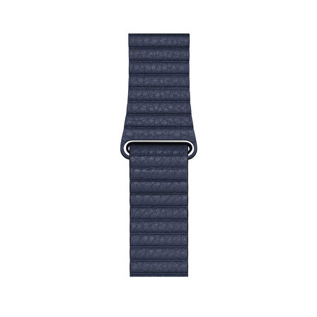 Watch Ultra 49mm Kordon Uyumlu KRD-09 Deri Lop Strap Kayış CLO- Beyaz