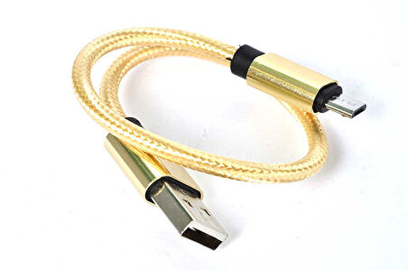 Gold 30 Cm Halat Micro Usb Kablo-Zore